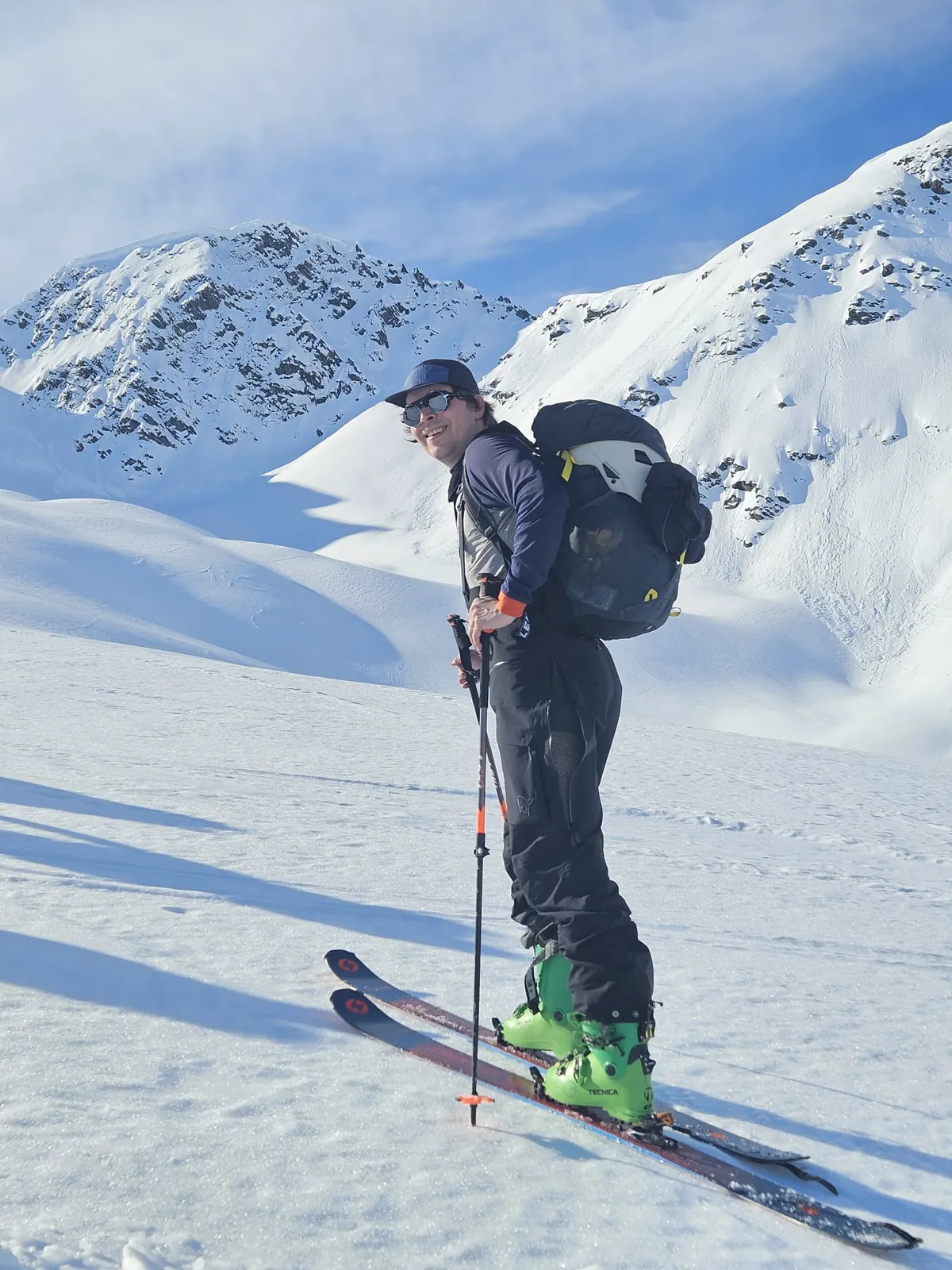 Anssi ski touring in the northern fells